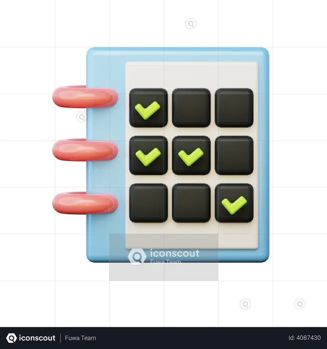 Study Timetable  3D Illustration