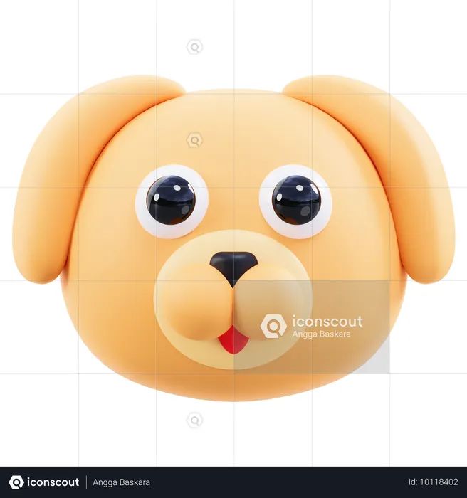 ぬいぐるみの犬  3D Icon