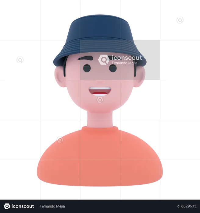 Stylish Boy  3D Icon