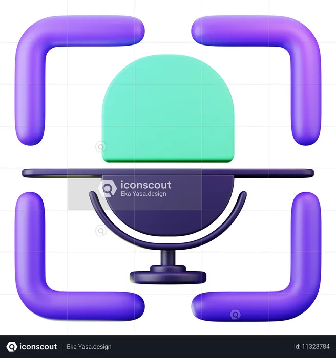 Stylish Desktop Holder for Tablets and Smartphones  3D Icon
