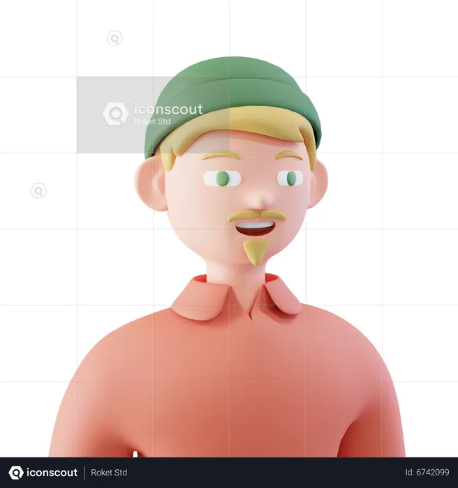 Stylish Man  3D Icon