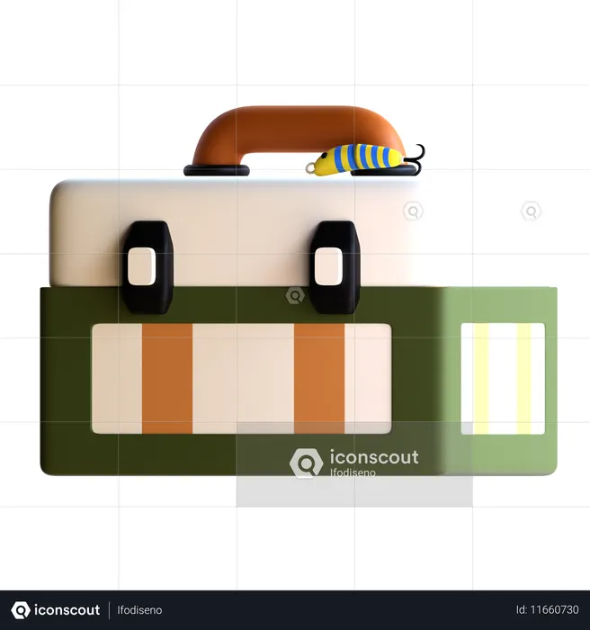 Stylish Suitcase  3D Icon