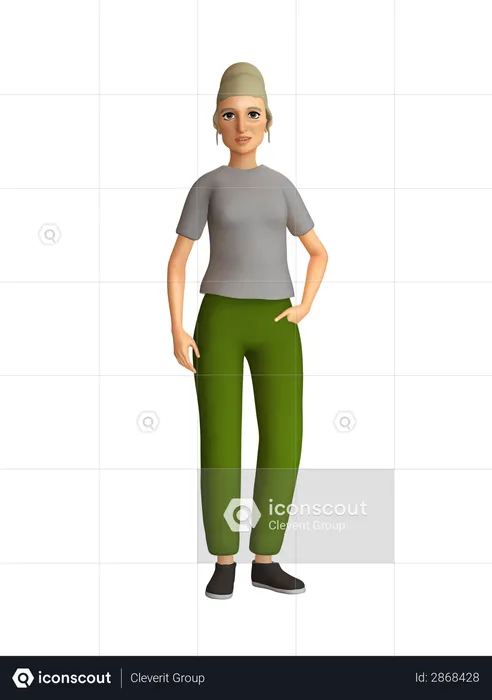 Stylish woman  3D Illustration