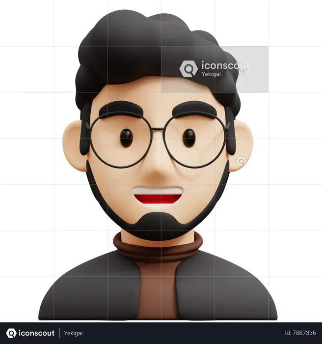 Stylished Man  3D Icon