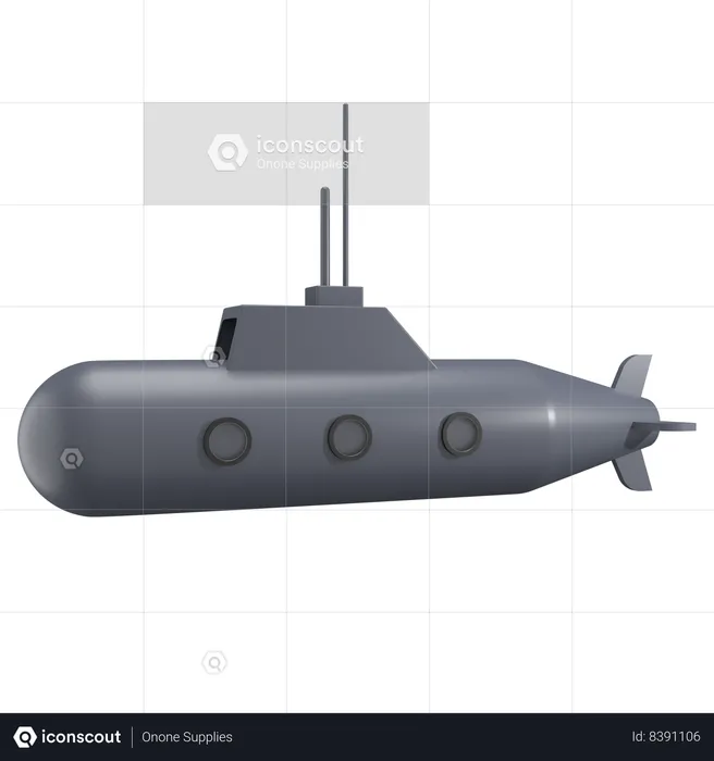 Sub Marine  3D Icon