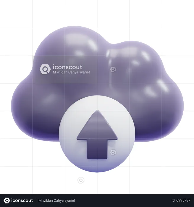 Subir a la nube  3D Icon