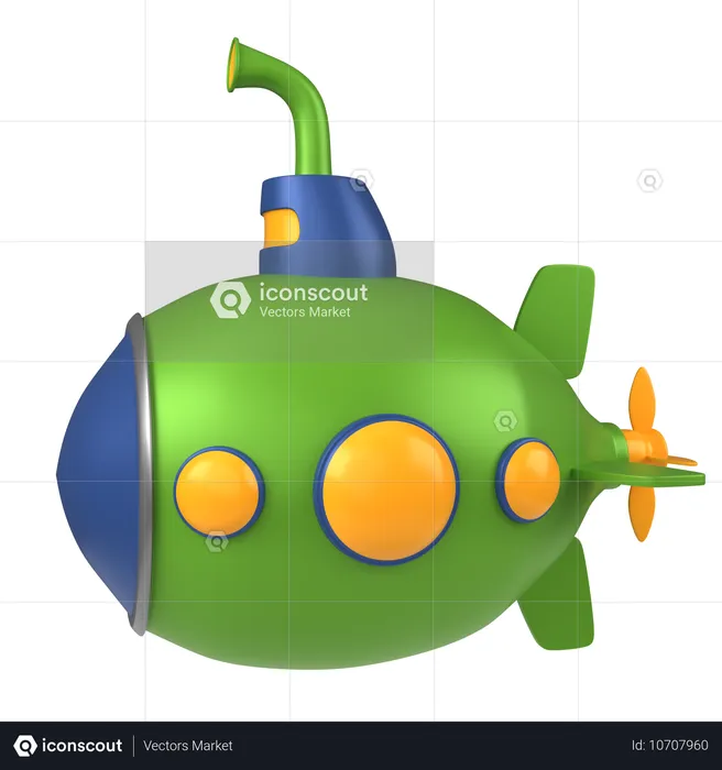 Submarino  3D Icon