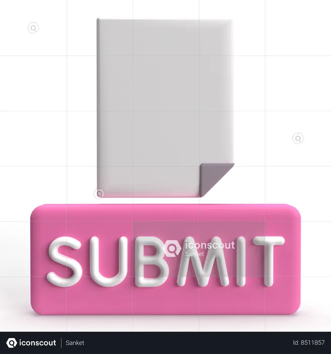 Submit  3D Icon