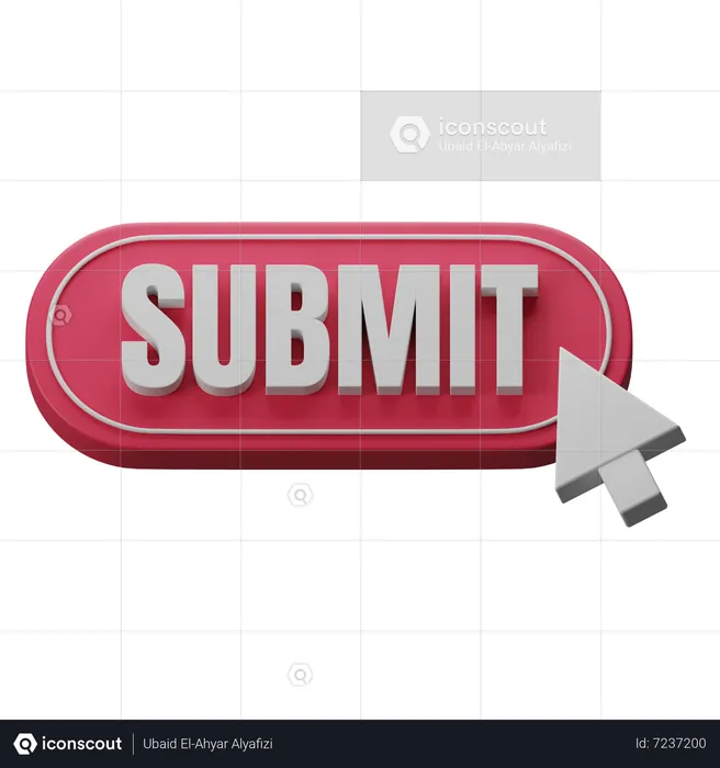 Submit Button  3D Icon