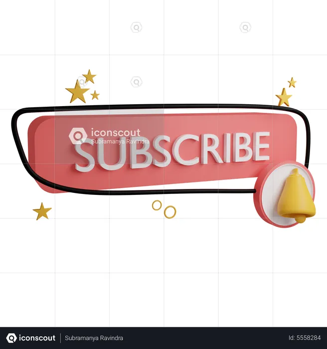 Subscribe bell  3D Icon