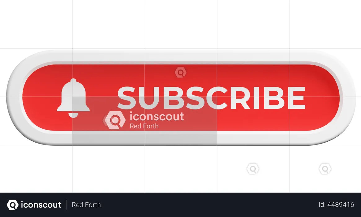 Subscribe Channel Button  3D Illustration