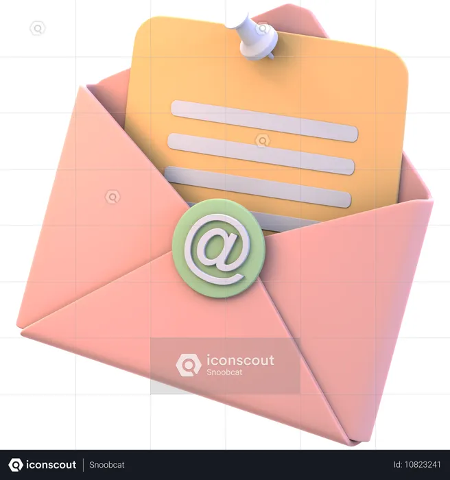 Subscribe Envelope  3D Icon