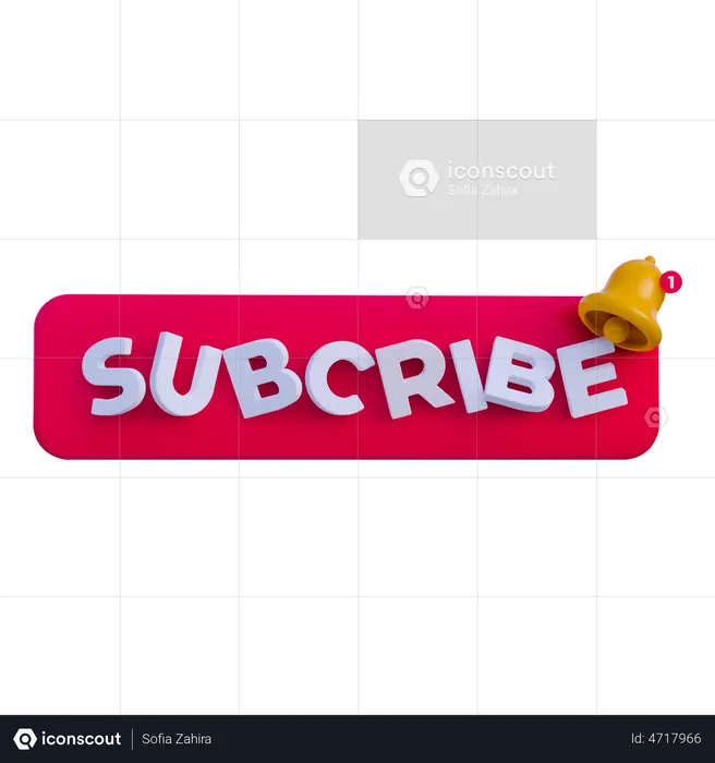 Subscribe Notification  3D Illustration