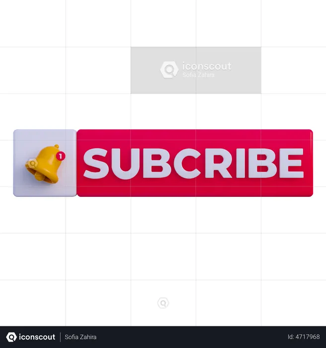 Subscribe Notification  3D Illustration