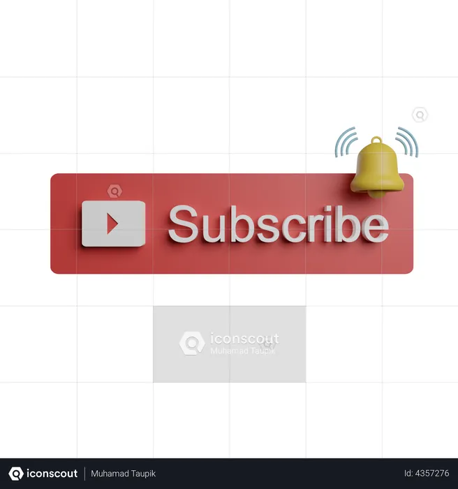 Subscribe notification  3D Illustration