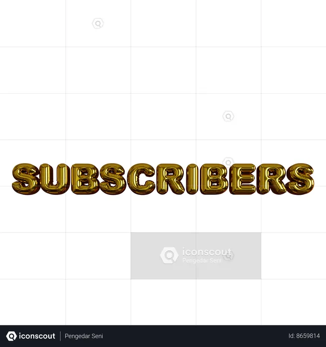 Subscribes Balloons  3D Icon