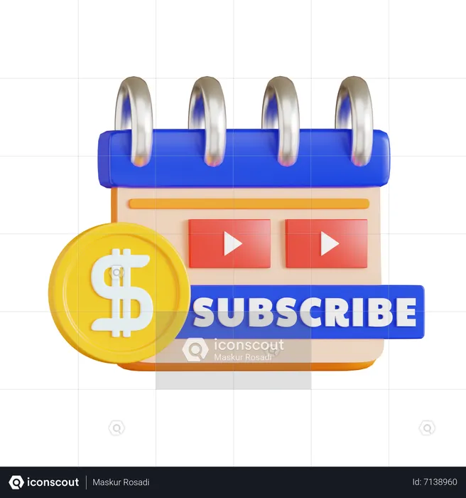 Subscription Time  3D Icon