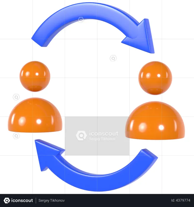 Substituição de funcionário  3D Illustration