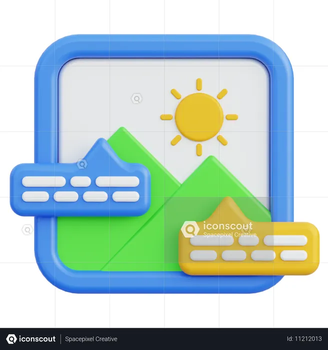 Subtítulo  3D Icon