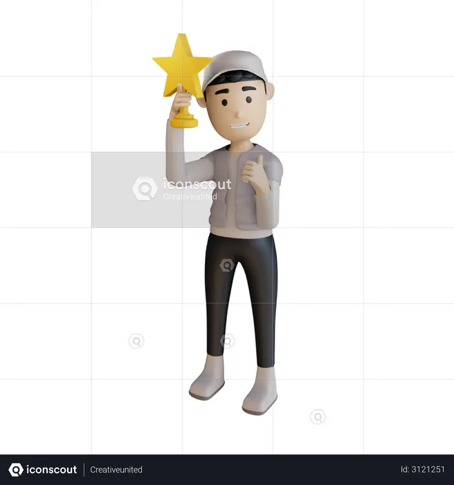 Successful Businessman  3D Illustration