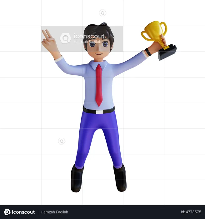 Successful Businessman  3D Illustration