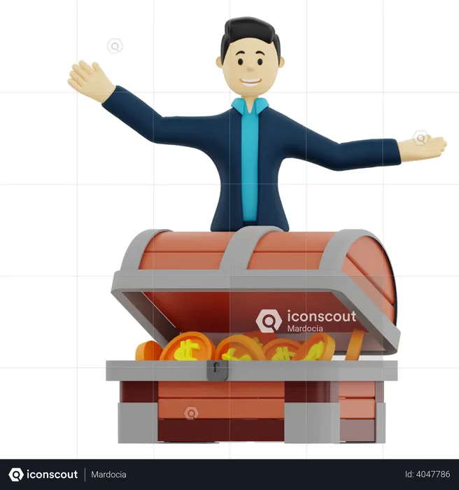 Successful Businessman  3D Illustration