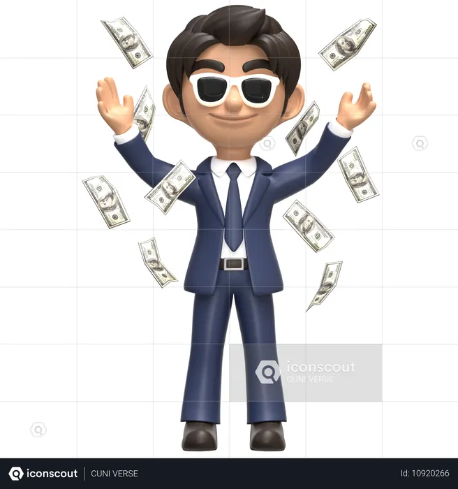 Successful Businessman  3D Illustration