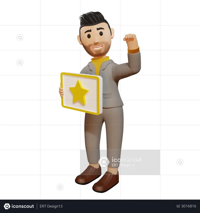 Successful businessman  3D Illustration