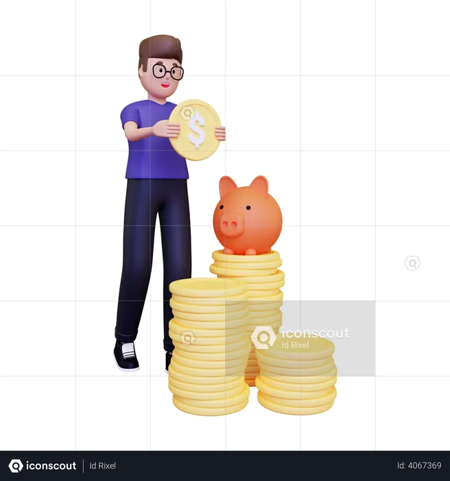 Successful Businessman  3D Illustration