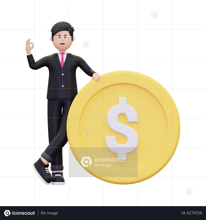 Successful businessman  3D Illustration
