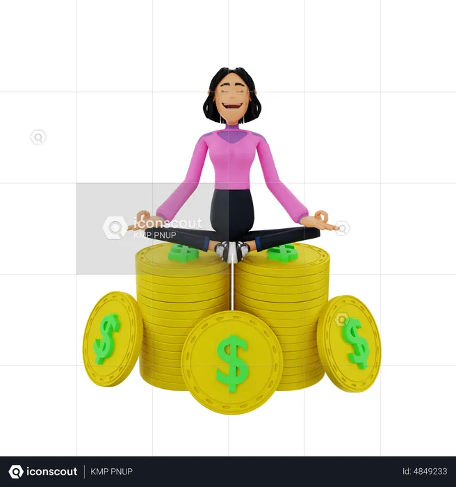 Successful Businesswoman  3D Illustration