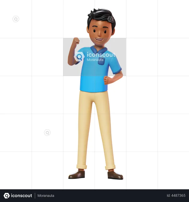 Premium Successful Man 3D Illustration download in PNG, OBJ or Blend format