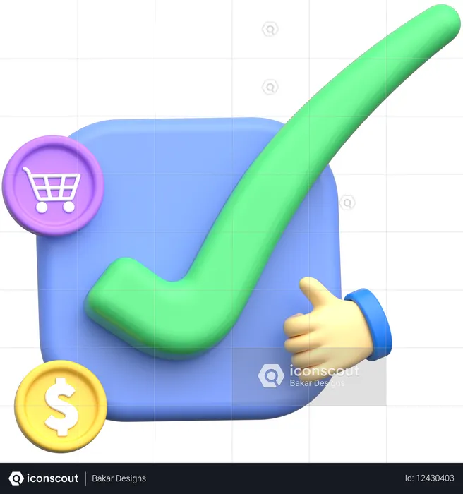 Successful Transaction  3D Icon