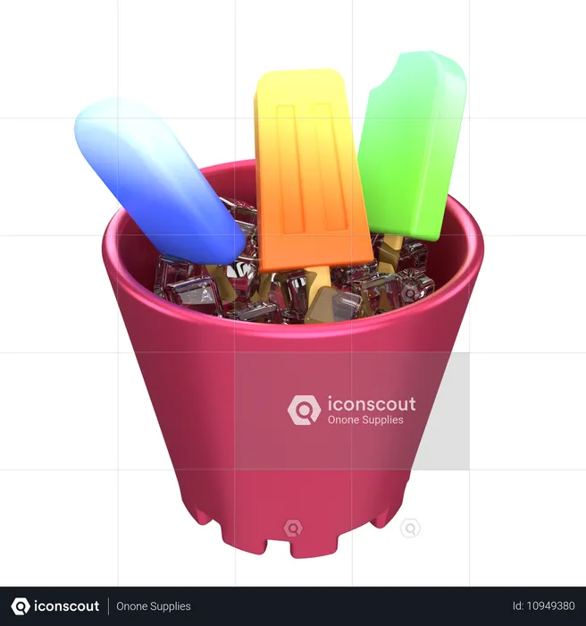 Glaces à l'eau  3D Icon