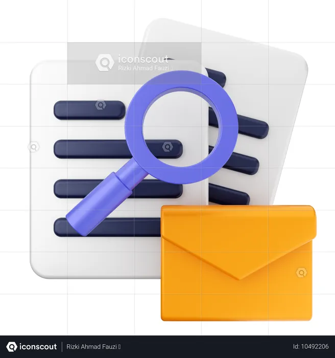 Suche nach E-Mail-Nachricht  3D Icon