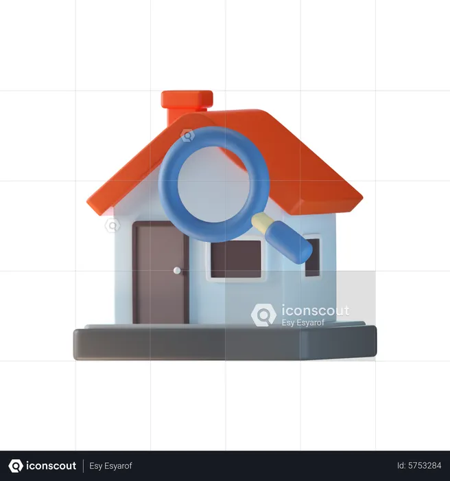 Suche Haus  3D Icon