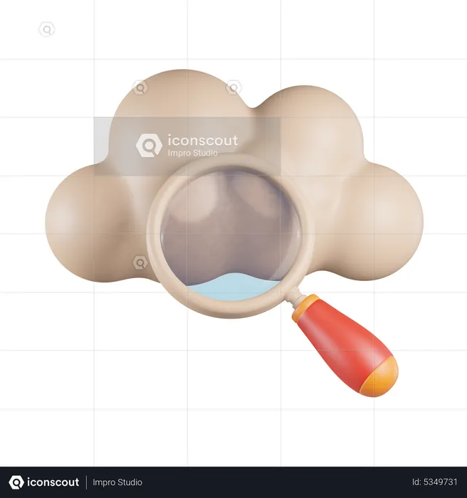 Suche in der Cloud des Internets  3D Icon