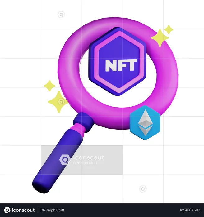 Suche NFT  3D Illustration
