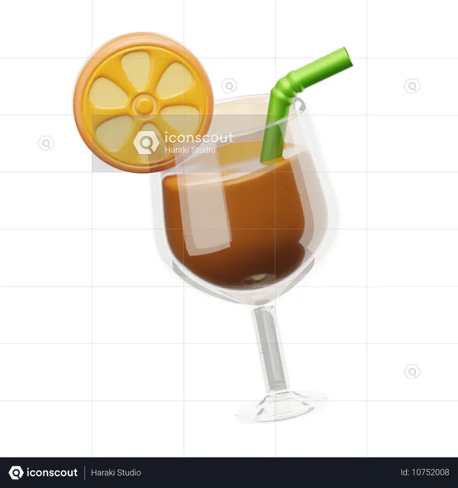 Suco de laranja  3D Icon