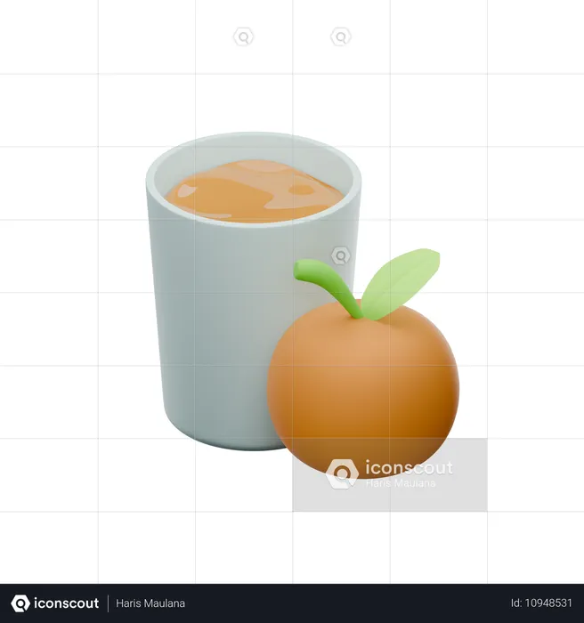 Suco de laranja  3D Icon