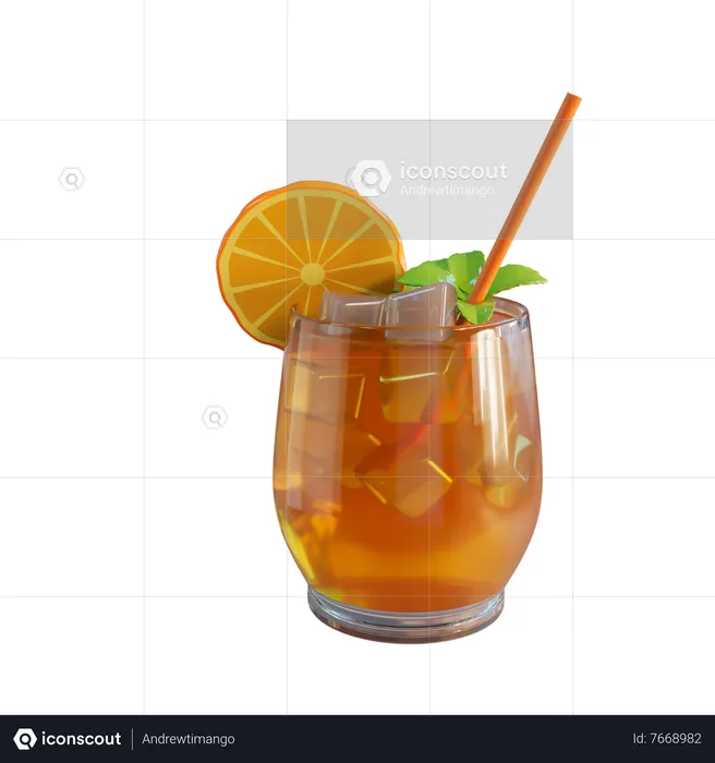 Suco de laranja  3D Icon