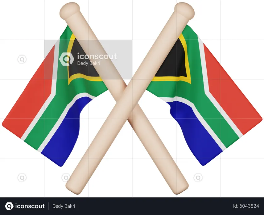 Südafrika flagge Flag 3D Icon