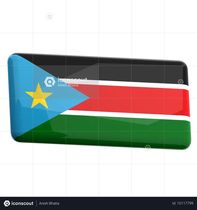 Südsudan Flag 3D Icon