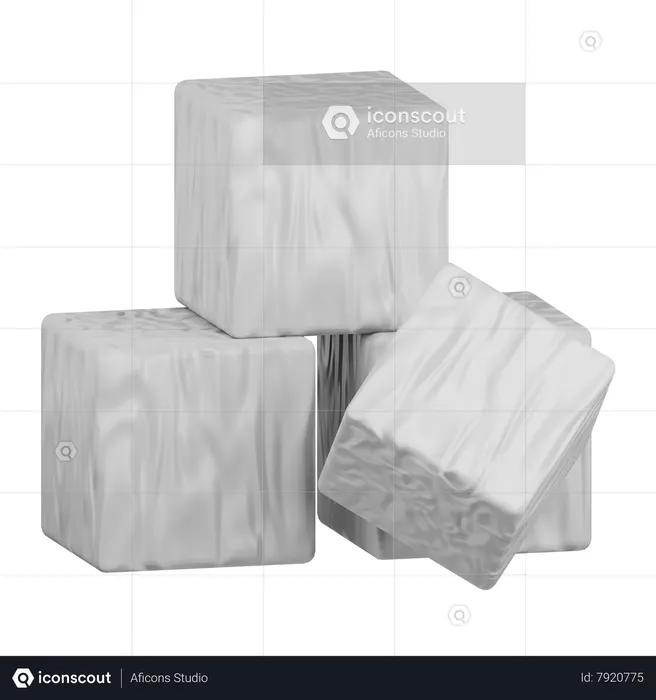 Sugar Cubes  3D Icon