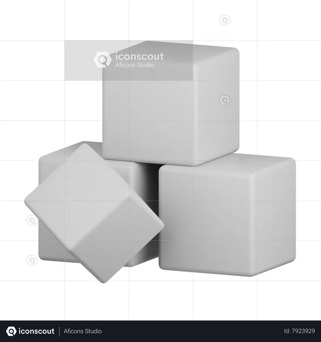 Sugar Cubes  3D Icon