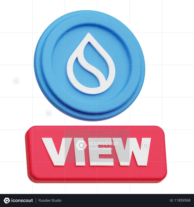 SUI 코인 뷰  3D Icon