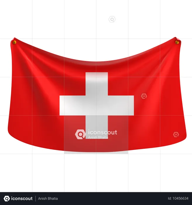 Suiza Flag 3D Icon