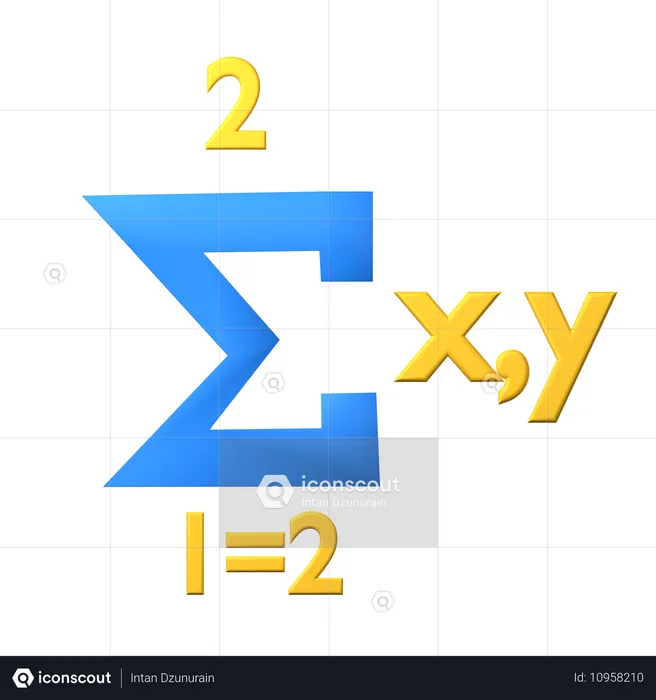 Summenformel  3D Icon