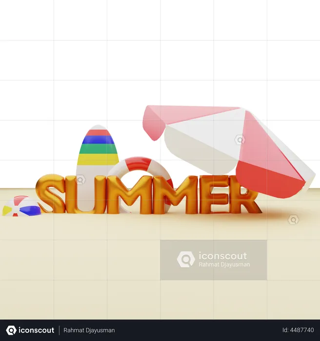 Summer  3D Illustration