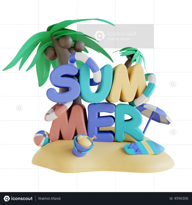Summer  3D Illustration